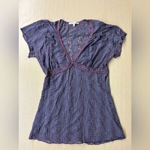 Charlotte Russe Lavender Lace Top